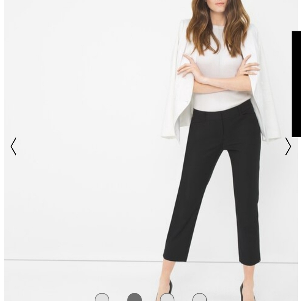 White House Black Market Black straight crop pants